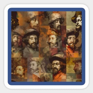 Rembrandt Paintings Mashup Sticker
